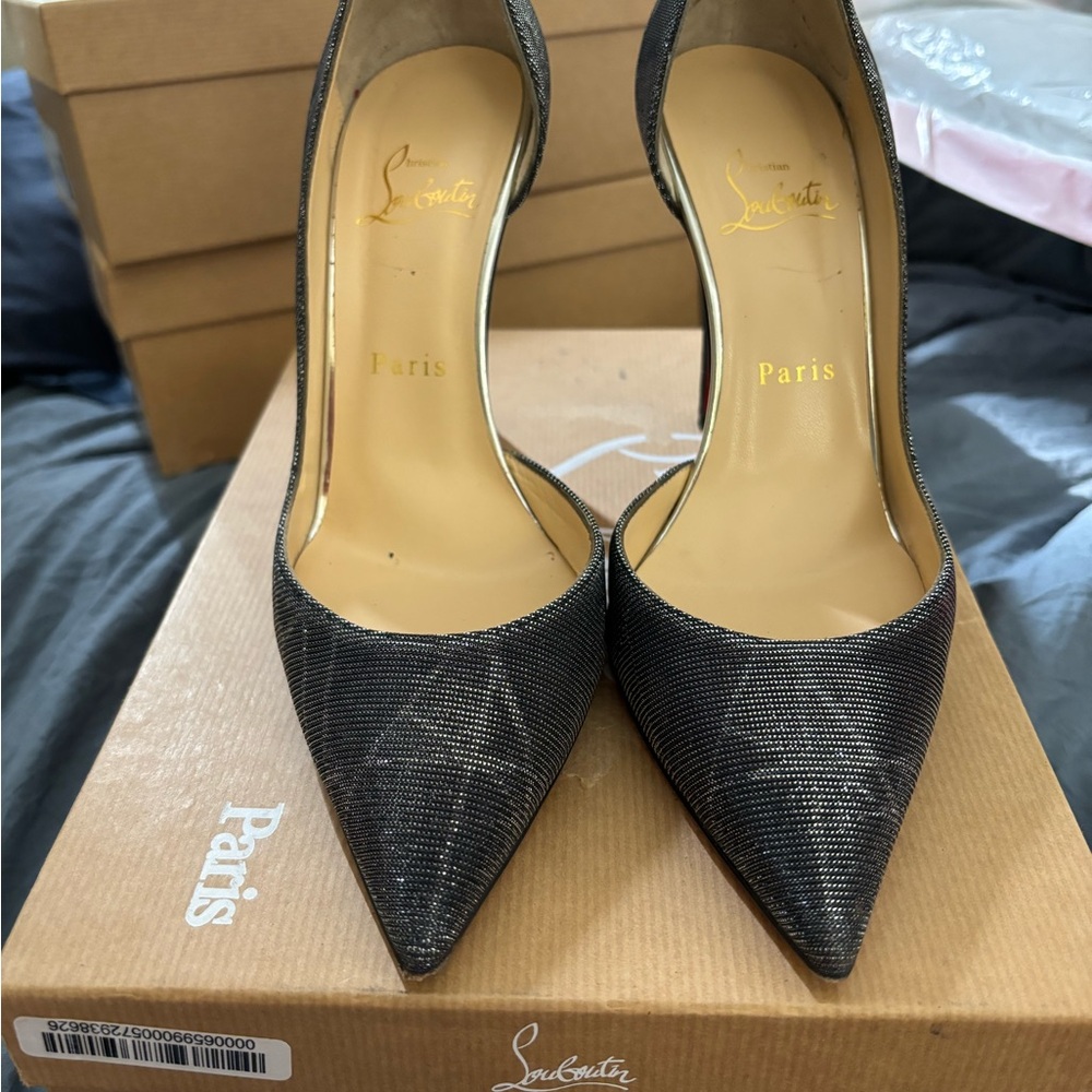 Christian Louboutin Iriza 100mm black/silver size 38